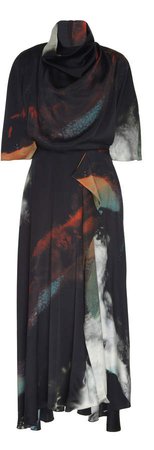 ROKSANDA Senja Drape Silk Maxi Dress Size: 6