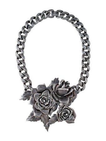 Versace Rose Pendant Necklace - Necklaces - VES41789 | The RealReal