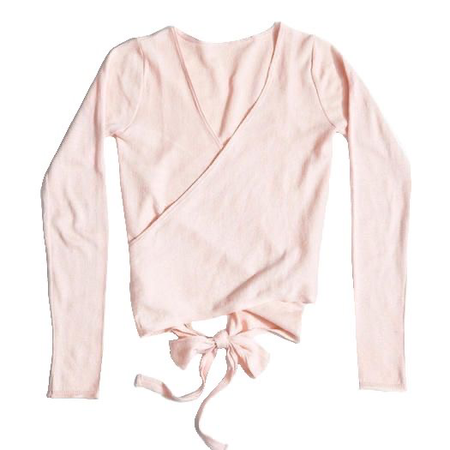 pink ballet wrap cardigan top