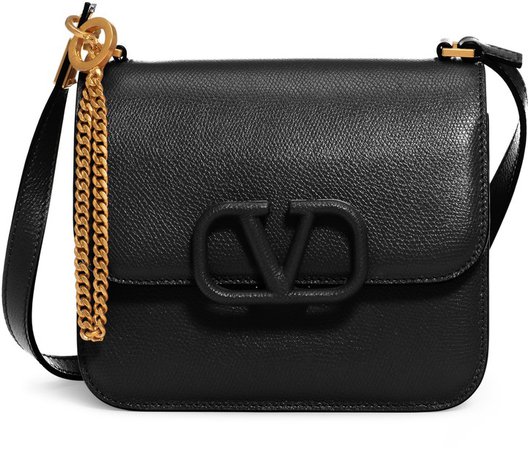 Small V-Sling Leather Shoulder Bag