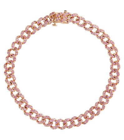Shay Jewelry 18kt rose gold bracelet with pink sapphires and diamonds