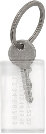 Maison Margiela: SSENSE Exclusive Silver Resin Keychain | SSENSE