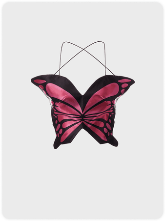 Kollyy Pink Women Tank Tops Polyester Hanging Neck Collar Sexy Butterfly Tank Tops – kollyy