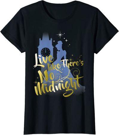 Amazon.com: Disney Cinderella There's No Midnight Graphic T-Shirt T-Shirt : Clothing, Shoes & Jewelry