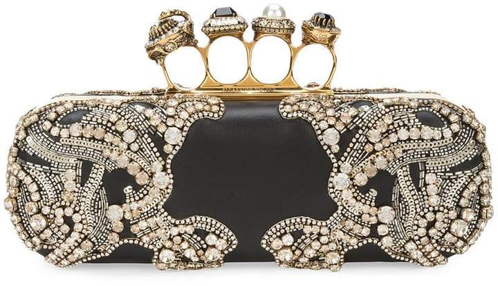 jeweled four-ring clutch
