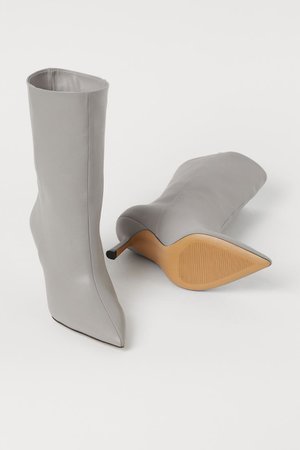 Pointed boots - Grey - Ladies | H&M GB