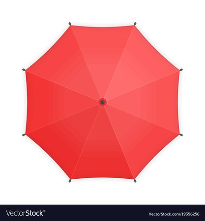 Red umbrella top view Royalty Free Vector Image