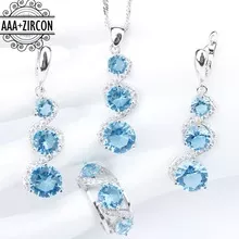 Wyprzedaż light blue jewelry sets Galeria - Kupuj w niskich cenach light blue jewelry sets Zestawy na Aliexpress.com