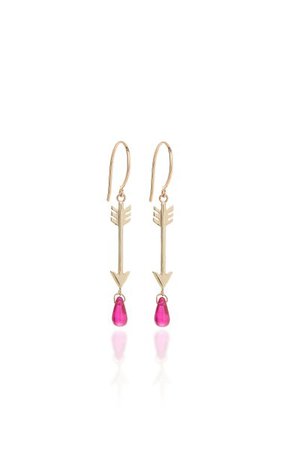Artemis 14k Gold And Ruby Earrings By Rachel Quinn | Moda Operandi