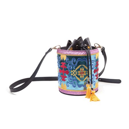 Disney - Aladdin Magic Carpet glitter drawstring bucket bag multicolo