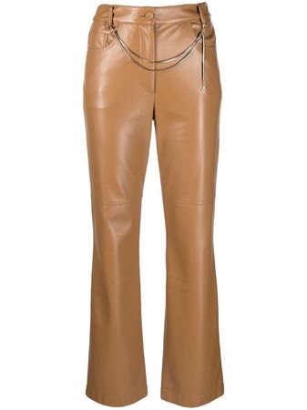Patrizia Pepe leather-effect straight-leg Trousers - Farfetch