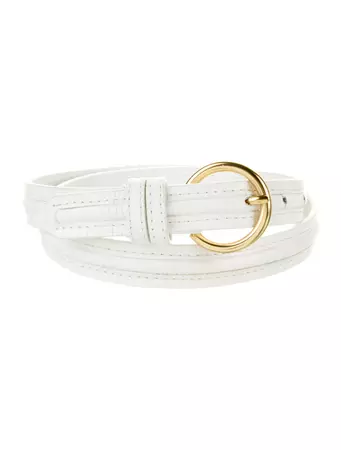 Sandro Skinny Leather Belt - White Belts, Accessories - WS2128318 | The RealReal