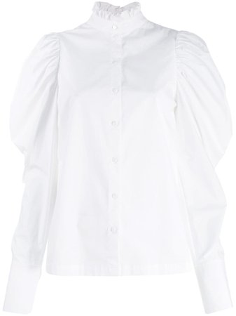 Karl Lagerfeld Puff Sleeve Poplin Shirt | Farfetch.com