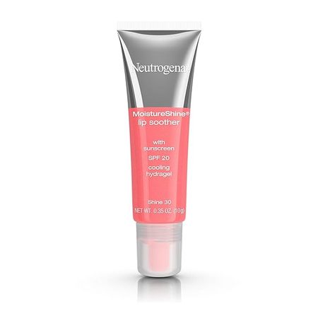 Amazon.com : Neutrogena MoistureShine Lip Soother Gloss with SPF 20 Sun Protection, High Gloss Tinted Lip Moisturizer with Hydrating Glycerin and Soothing Cucumber for Dry Lips, Shine 30,.35 oz : Lip Balms And Moisturizers : Beauty & Personal Care