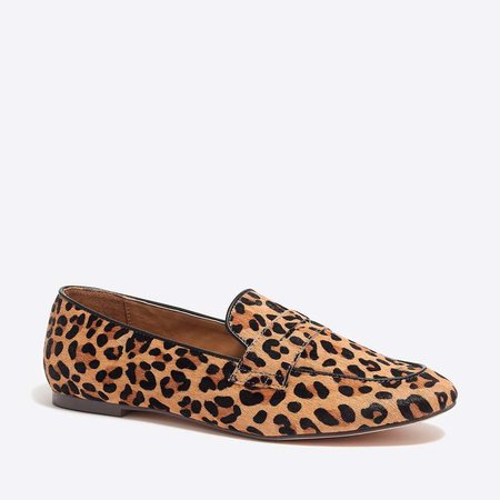 Calf-hair penny loafers
