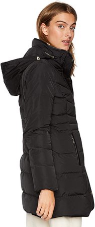 Amazon.com: Cole Haan womens Taffeta Down Coat With Faux Fur Collar: Clothing