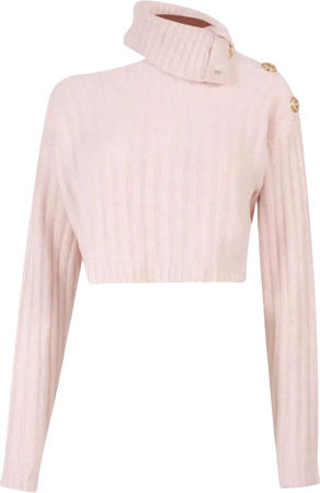 Balmain Pink Crop Sweater