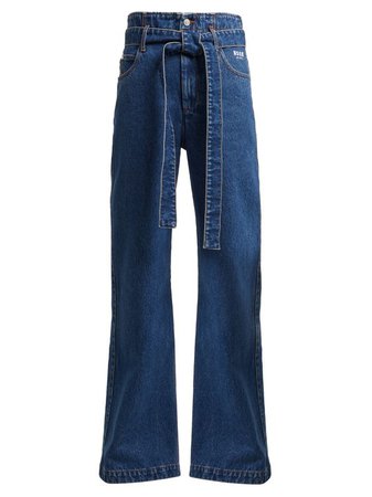 Tie-waist high-rise jeans | MSGM | MATCHESFASHION.COM AU