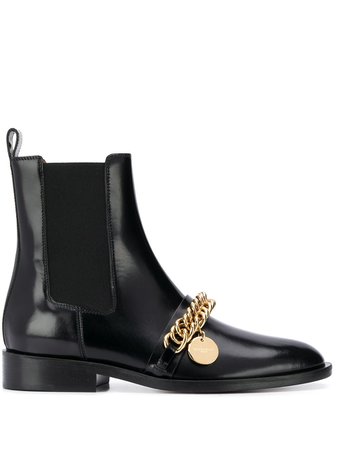 Black Givenchy Chain Detailed Chelsea Boots | Farfetch.com