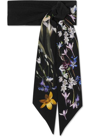 Alexander McQueen | Ophelia floral-print silk crepe de chine scarf | NET-A-PORTER.COM