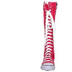 white red long below-knee converse sneaker shoe boot