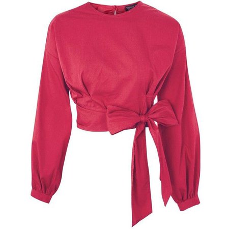 raspberry blouse with bow