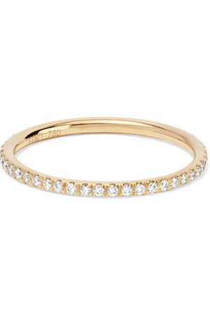 Ileana Makri | Thread Memoire-Ring aus 18 Karat Gold mit Diamanten | NET-A-PORTER.COM