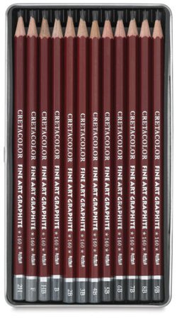 Cretacolor Fine Art Graphite Pencils Set Of 12