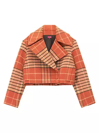Shop Staud Mini Carver Wool-Blend Cropped Coat | Saks Fifth Avenue