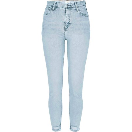 Denim high rise skinny jeans | River Island