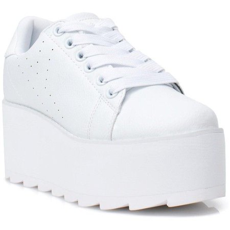 White Platform Sneakers