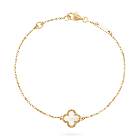 Van Cleef & Arpels, Sweet Alhambra bracelet Yellow gold, Mother-of-pearl