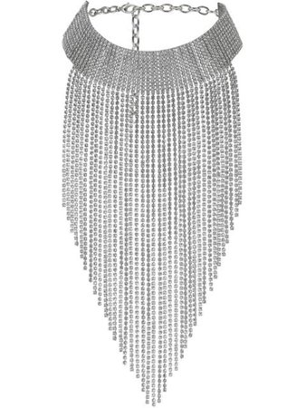 Silver Gucci Crystal Choker Necklace | Farfetch.com