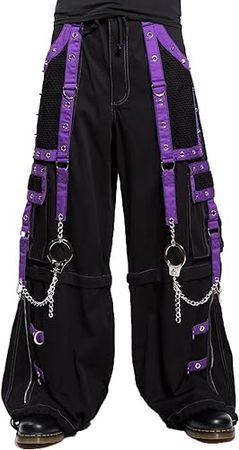 Tripp NYC Mega Eye Pants [Black/Purple] M at Amazon Men’s Clothing store