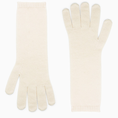 Max Mara White Cashmere Gloves
