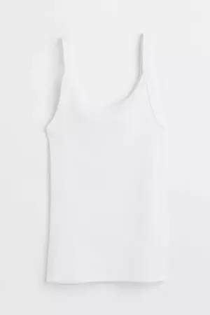 Cotton Tank Top - White - Ladies | H&M US