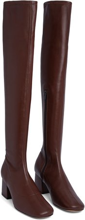 Carlos Over the Knee Stretch Leather Boot