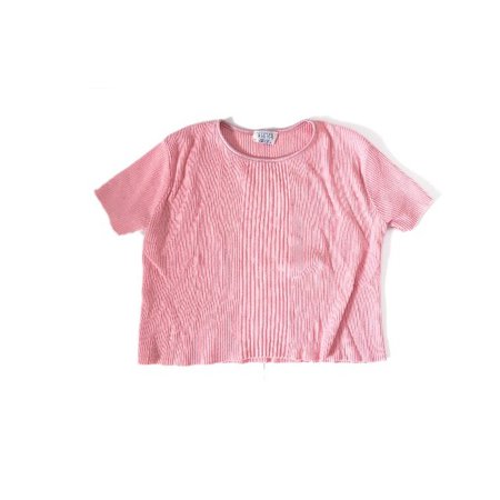 Sooo cute vintage 80s 90s pink ribbed knit crop top! By the - Depop
