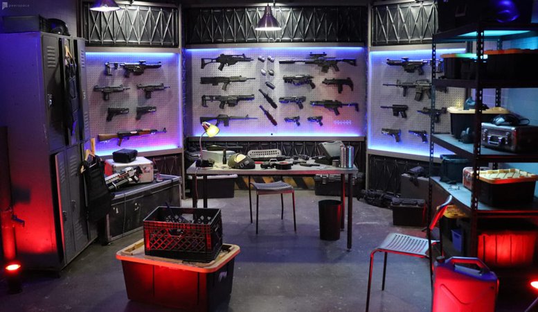 Weapons Bunker Room filled with Armory, Guns for Production, Burbank, CA | Production | Peerspace