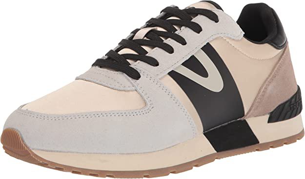 Amazon.com | TRETORN womens Women's Lace-up Loyola Women s Lace Up Casual Fashion Sneakers Shoes with Classic Vintage Style, White/Taupe/Black, 9.5 US | Fashion Sneakers