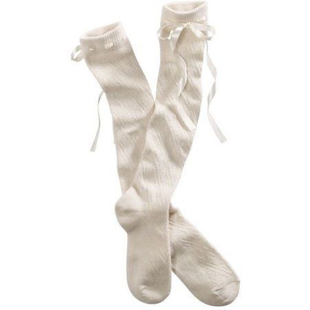 White Bow Socks