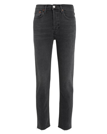 High Rise Ankle Crop Jeans | INTERMIX®