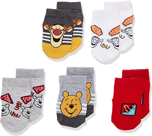 Amazon.com: WINNIE THE POOH unisex-baby Winnie the Pooh Baby 5 Pack Shorty Socks : ביגוד, נעליים ותכשיטים