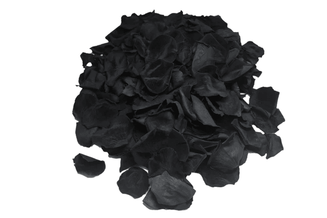 Black Rose Petals, matte black preserved rose petals - wedding confetti,  decoration, biodegradable 300g