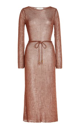 Anneke Metallic Knit Midi Dress By Zimmermann | Moda Operandi