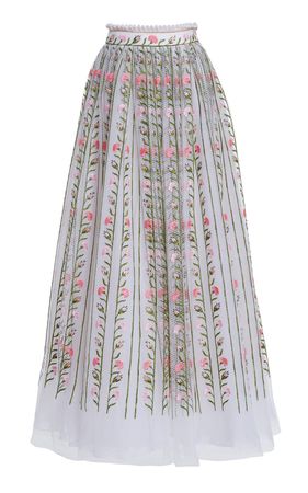 Embroidered Tulle Maxi Skirt By Giambattista Valli | Moda Operandi