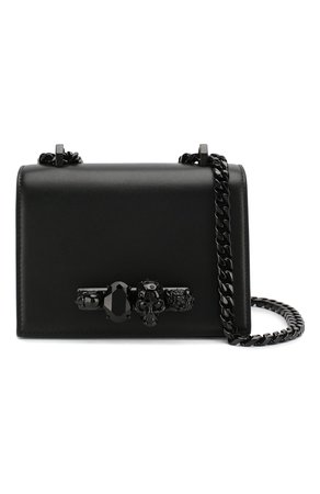 Женская черная сумка jewelled satchel small ALEXANDER MCQUEEN — купить за 121500 руб. в интернет-магазине ЦУМ, арт. 558541/CM00V