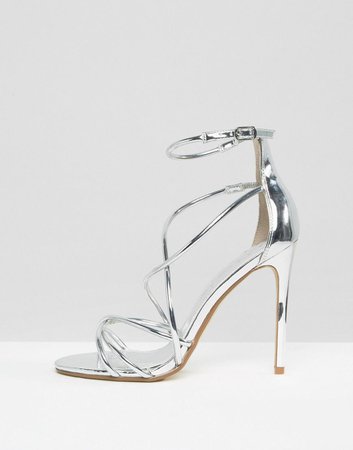 silver strappy heels - Google Search