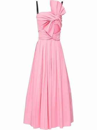 Carolina Herrera oversize-bow mid-length Dress - Farfetch