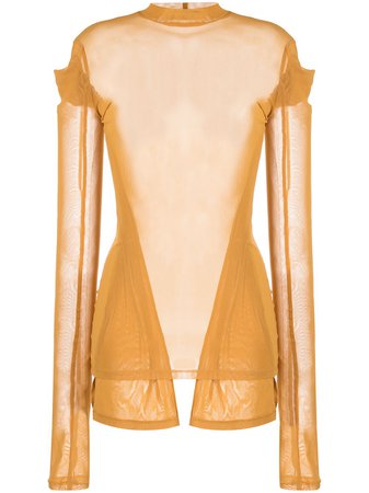 Kiko Kostadinov sheer layered blouse - FARFETCH